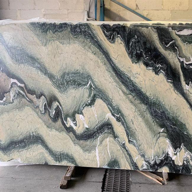 Mountain green marble slabs